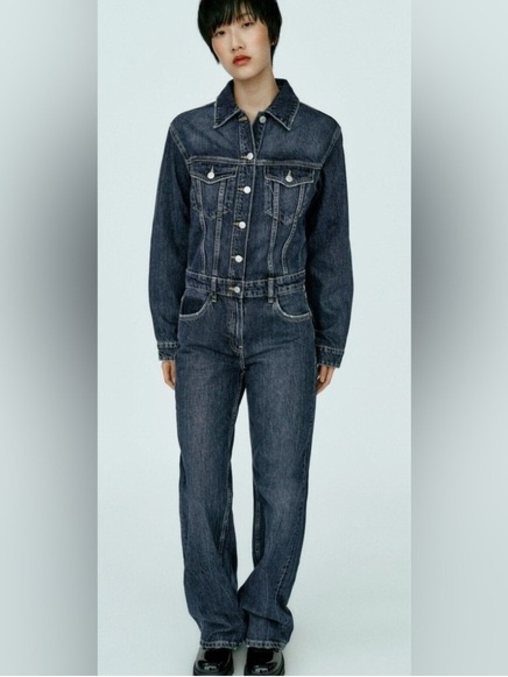 Zara Denim Jumpsuit xs